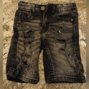 Indigo Black Distressed Kids Jeans